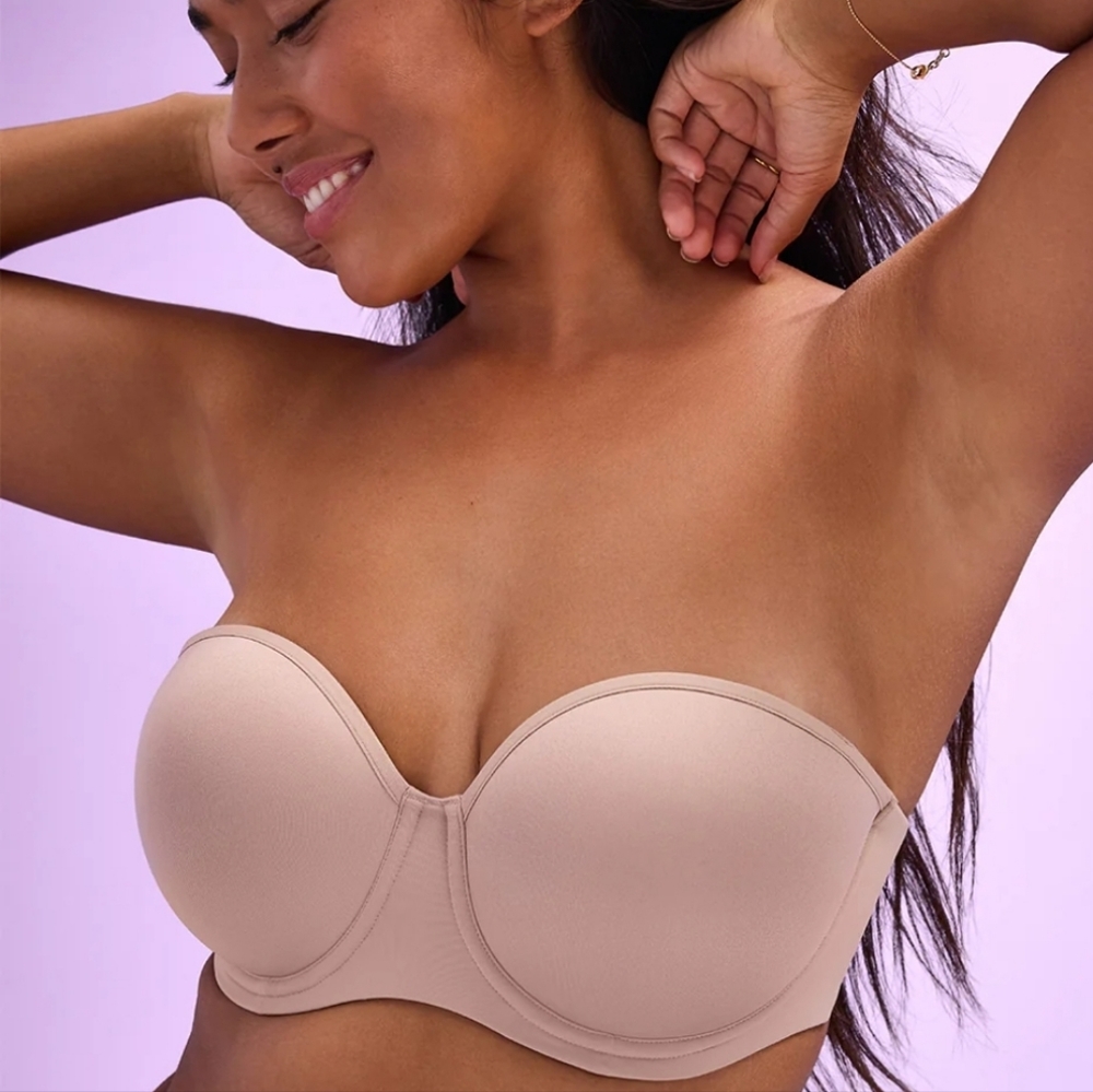 ThirdLove 24/7 Classic Strapless Bra. 32B. Nude